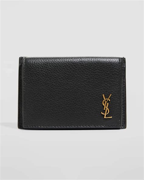 ysl monogram flap leather card case|neiman marcus YSL card case.